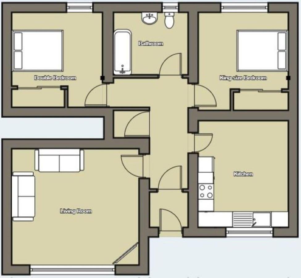 Hill View 2 Bedroom Free Parking Инвернесс Экстерьер фото